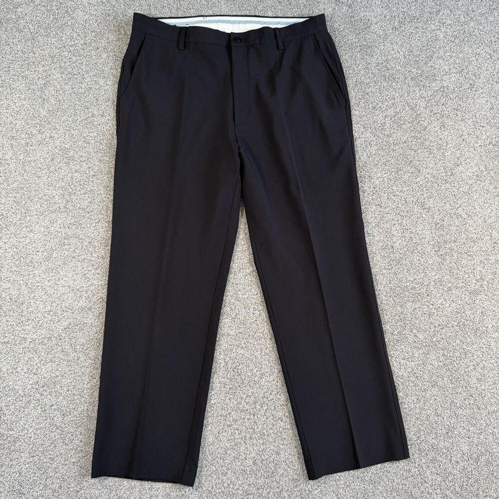 FootJoy Golf Pants Mens Black Performance Stretch Flat Front Size 38x30